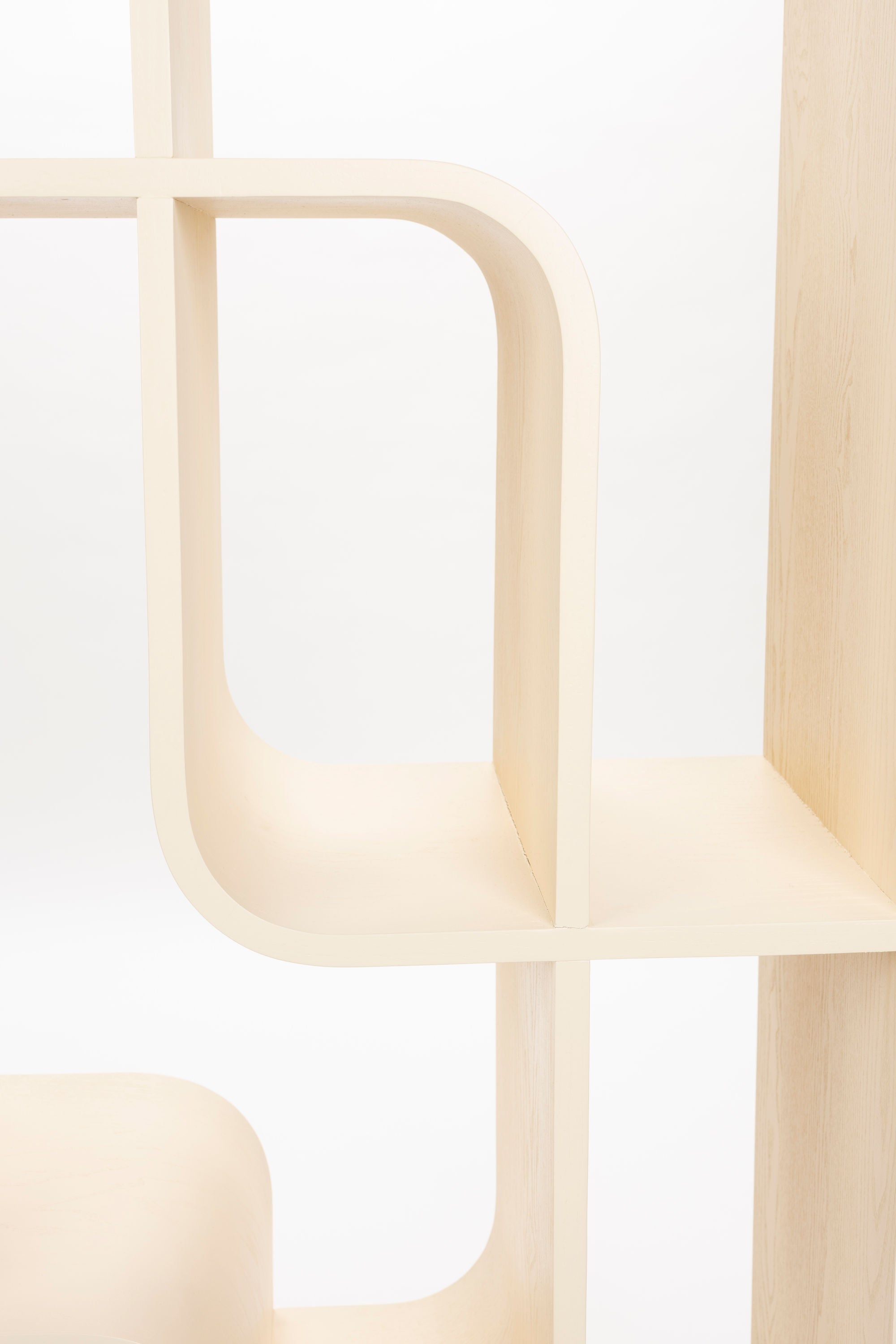 Zuiver Seven Abstract Beige Oak Wood Display Unit